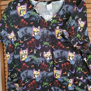 Jack Skellington Scrub Top
